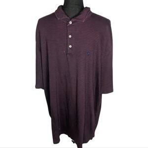 Polo Ralph Lauren Classic Fit Maroon Striped Polo Shirt Men’s XXL